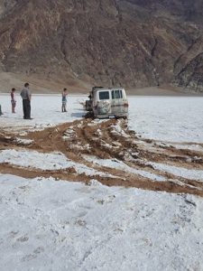 Death Valley Badwater Basin Salt Flats damage