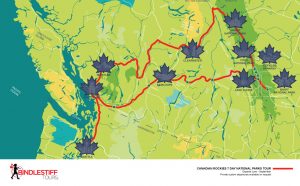 MAP CANADIAN ROCKIES